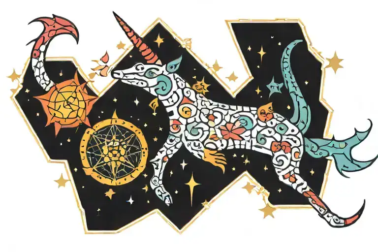 Traditional Tattoo Of The Constellations In Color Henri Matisse