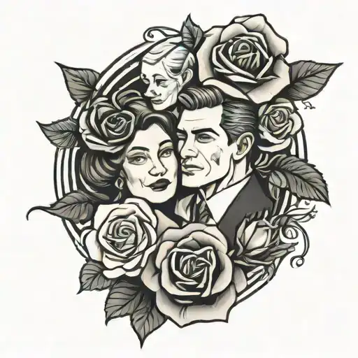 Family With A Rose Intertwined