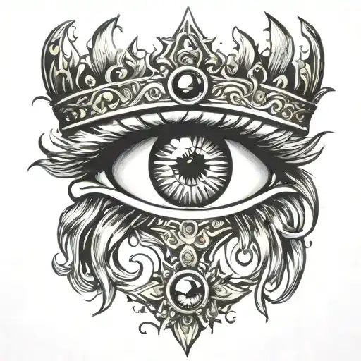 Jesus Eyes And Crown