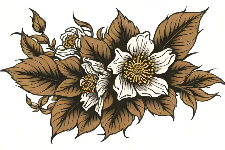 Cherokee Rose With Stem Wrapped