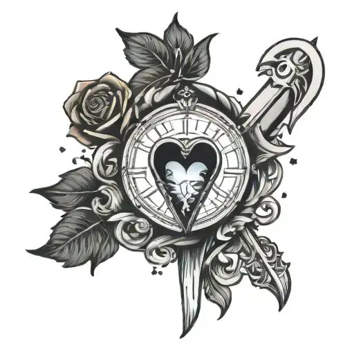 Dagger Moon Phase Broken Heart Celestial