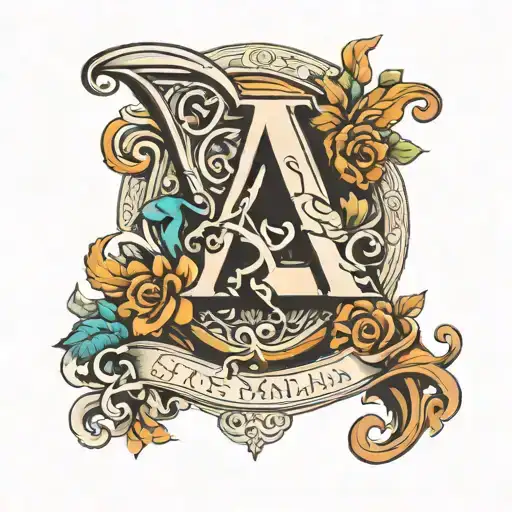 A Creative And Clean Tattoo That Incorporates The Letter A And S