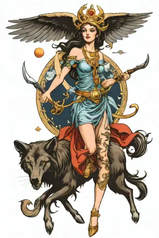 Diana Is The Goddess Of The Moon And Hunting