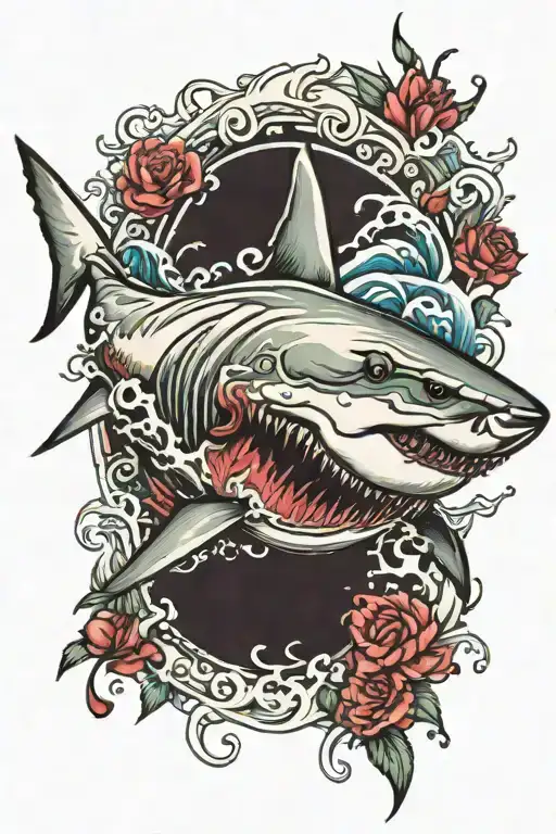 Great White Shark Swimming