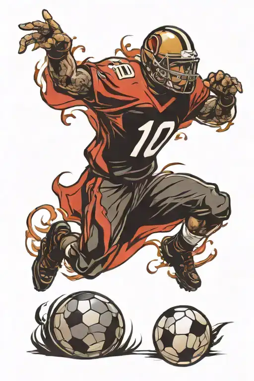 Football With Number 10 Dream