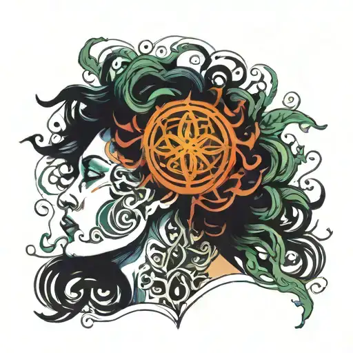 Aura Person Surrounding Them With The Breath Symbol Intertwined