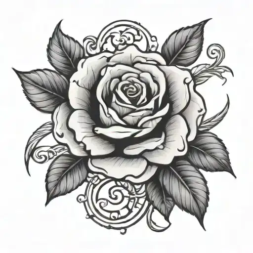 Hand Tattoo Rose With The Name Aaliysah
