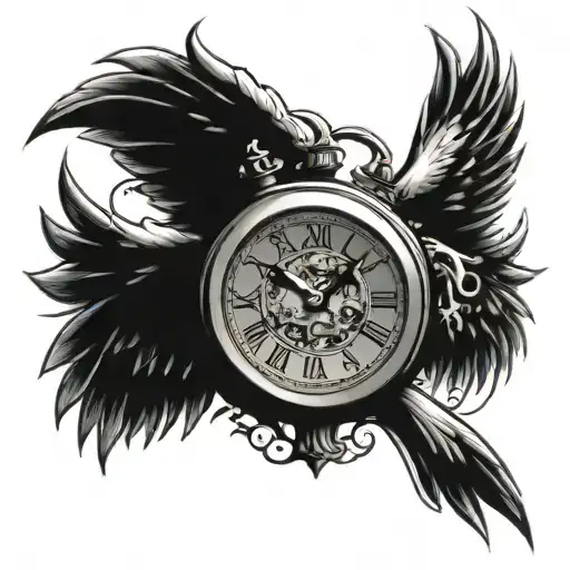 Clock With Wings