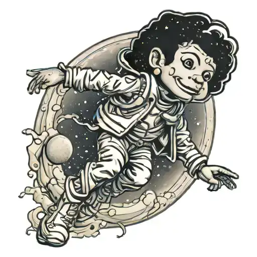Micheal Jackson Figure Walking On The Moon