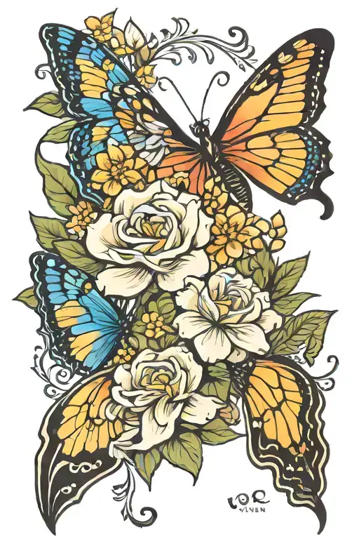 Flowers Butterflies Healing Strength Peace Responsibility