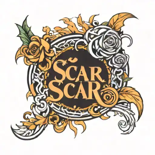 Scar Tattoo Phrase In Cyber Font