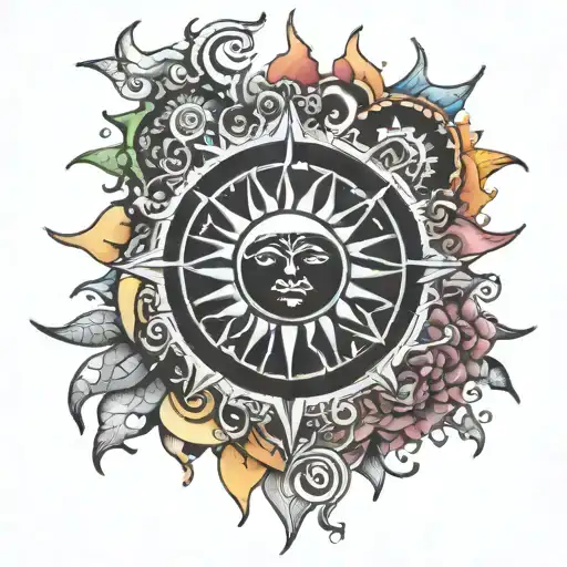 Sun And 7 Chakra