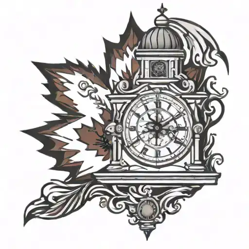 Canada Flag Clock Tower