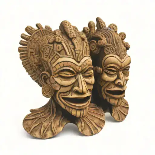 Benin Ivory Mask Hear No Evil Speak No Evil See No Evil