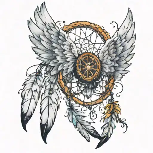 Angel Wings W Dreamcatcher