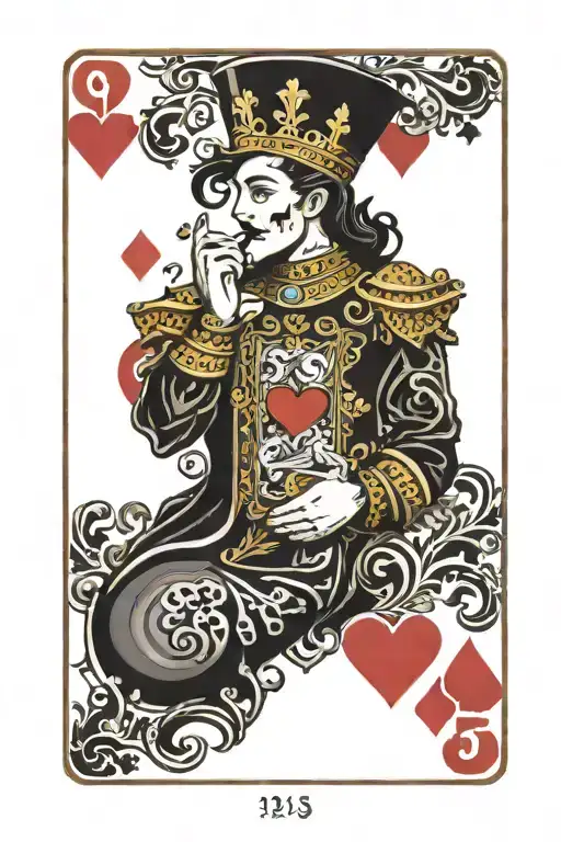Deck Of Cards With 9 1 3 And The King Of Hearts Playing Card