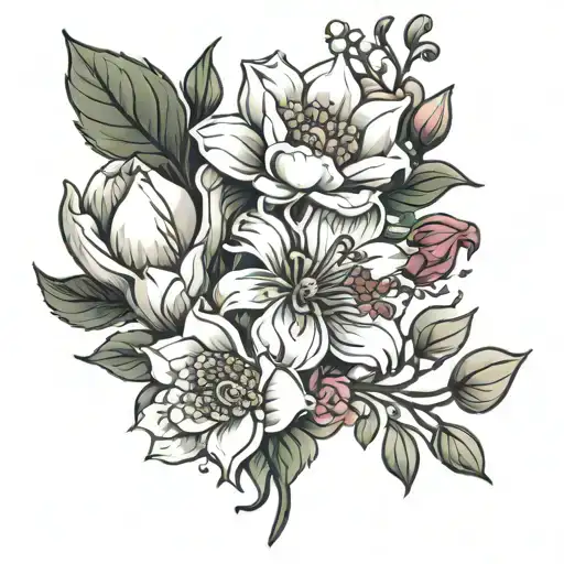 April May October November Birth Flower Bouquet