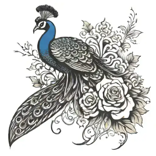 Top Half Bald Black Pinup Bottom Half Regency Era Peacock