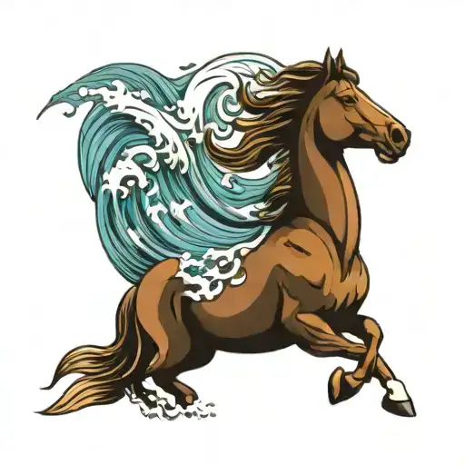 Horse And Water Waves
