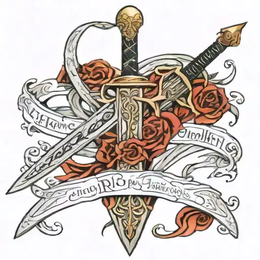 Sword With The Lord Of The Rings Inscriptions