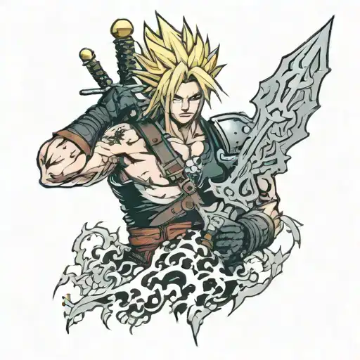 Final Fantasy 7 Midgar With Cloud Strife