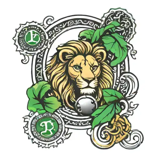Leo Zodiac Sign With Money Magnet Ring Surrounded