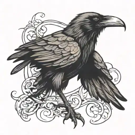 Raven Facing Forward