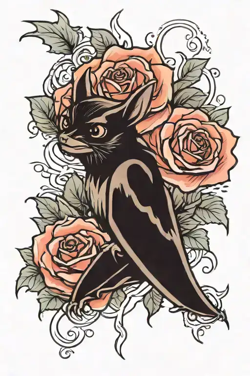 Bat And Rose