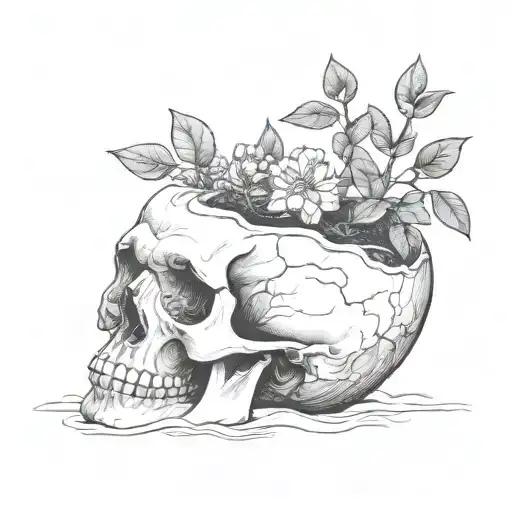 Bonsai Growing Out Of Skull