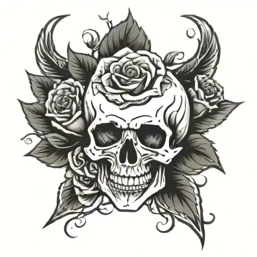 Skull And Roses