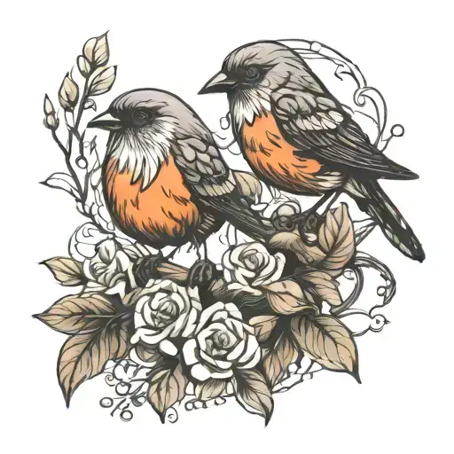 2 Little Birds With White Eyes