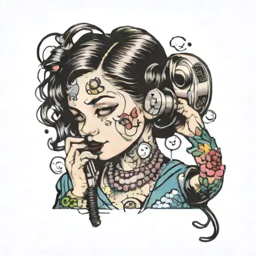 Little Girl Telephone Receiver Morphing