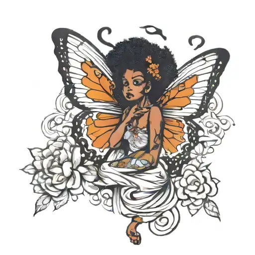 Butterfly Afro Angel