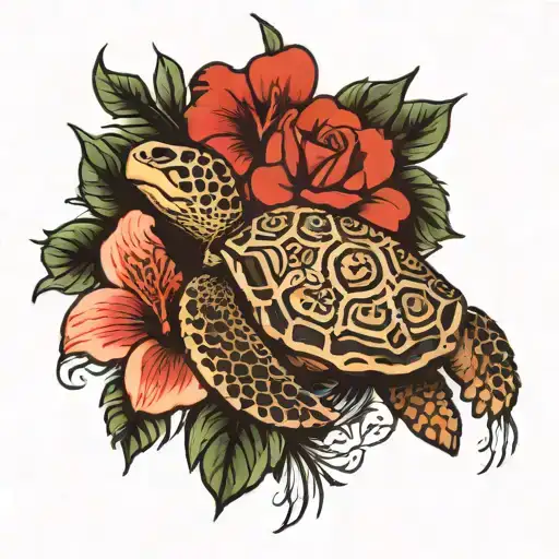 Rose Hibiscus Palm Turtle Mountain Infinity