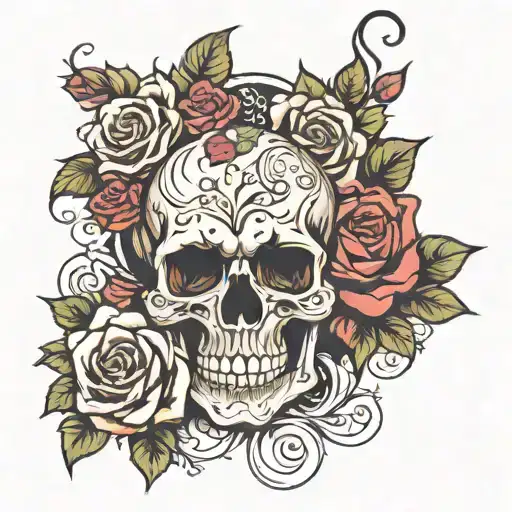 Skull And Roses