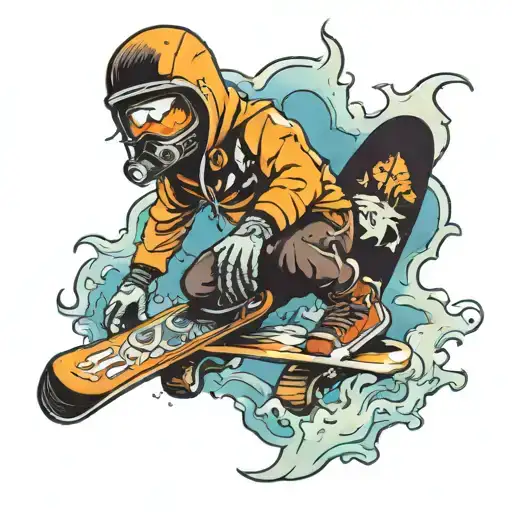Scary Snowboarder