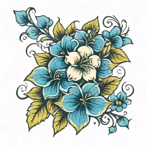 Vine Flowers For Shoulder Girls