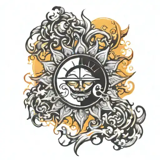 Sun With Smoke Around