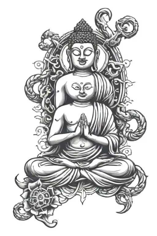 Buddha And Anchor Connected