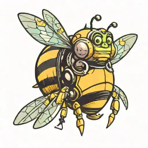 Buzz Light Year From Toy Story As A Bumble Bee Flying