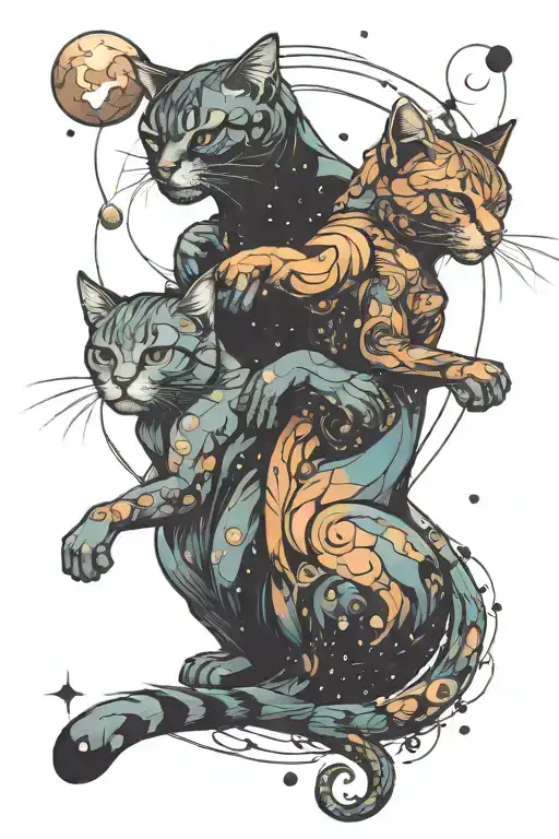 Gemini Cat Playing With Universe Instead