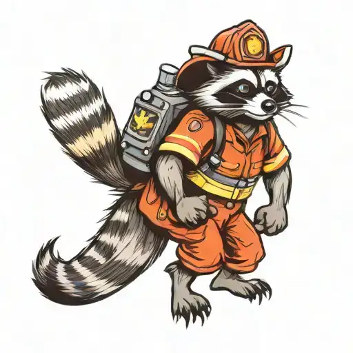 Firefighter Raccoon