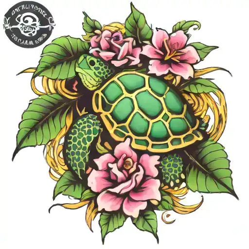 Rose Hibiscus Palm Turtle Mountain Infinity