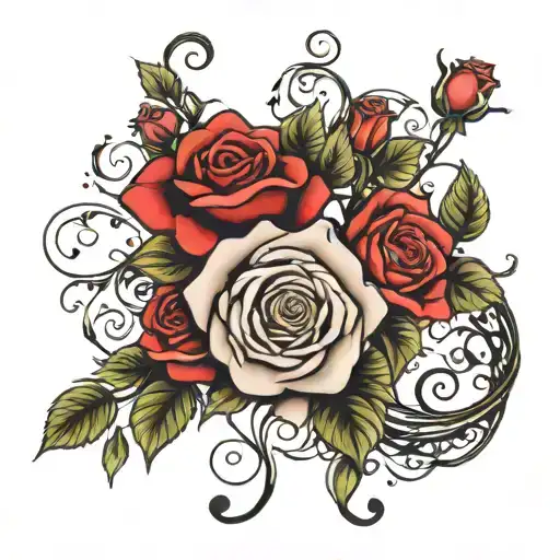 Roses And Rose Vines Wrapped