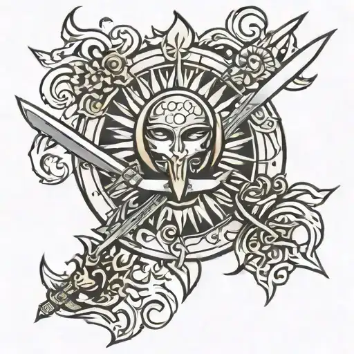 Sun And Moon With Sword
