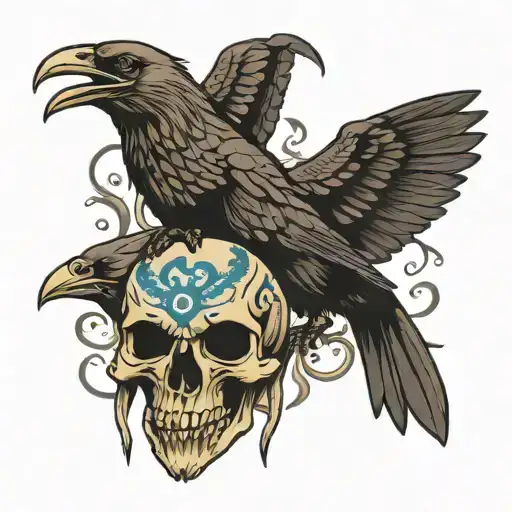 Viking Froya Ravens Skull Fenris