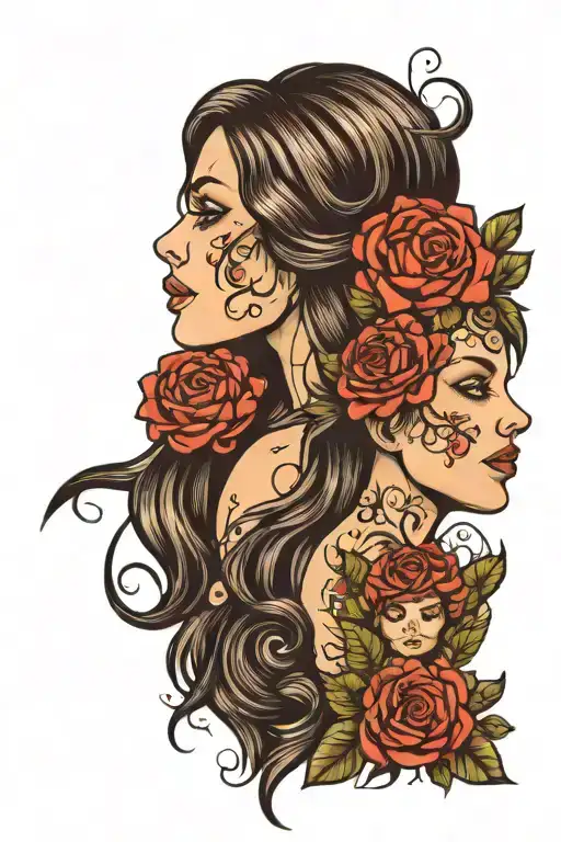 Mother Daughter Sister Tattoo Design Inspired