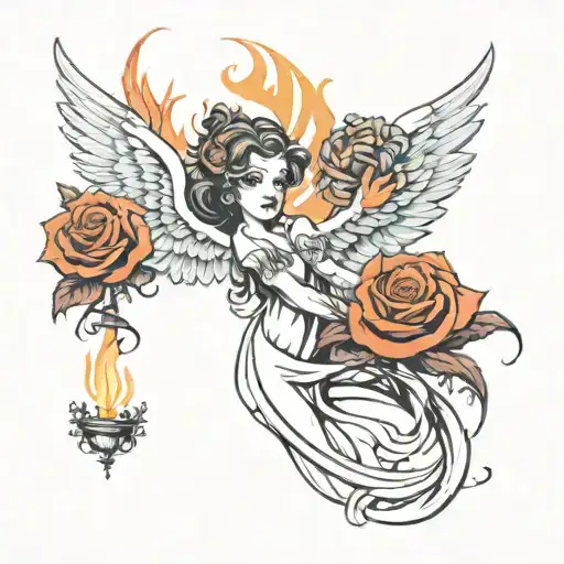 Rose And Fire Angel