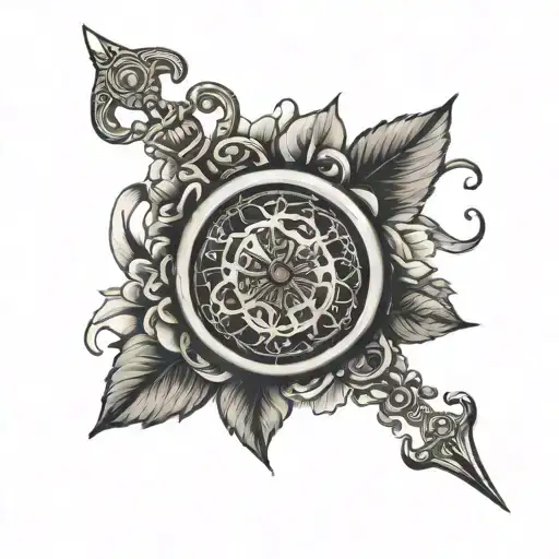 Planes Pocket Watch Flower Background