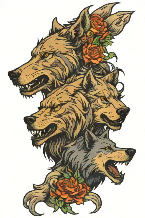 Wolf And Bear Head